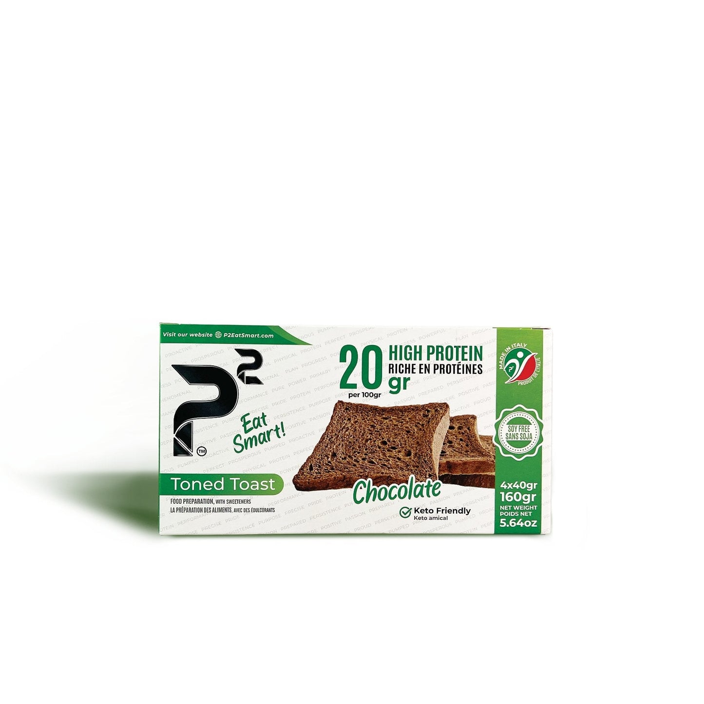 Toned Toast Chocolate. 20g protein and 7g net carbs per 100g. Soy free, No flour, Lactose free, Vegan, Diabetic friendly , Low glycemic index.