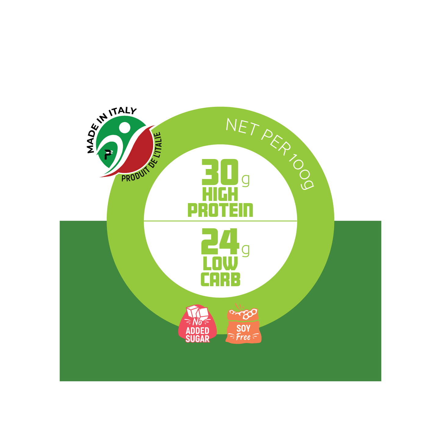 Optimal Orzo pasta. Low carb, high protein, fibre rich, with more balanced macros. 30g protein and 24g net carbs per 100g. No added sugar, Soy free, Lactose free, Diabetic friendly, Low glycemic index.
