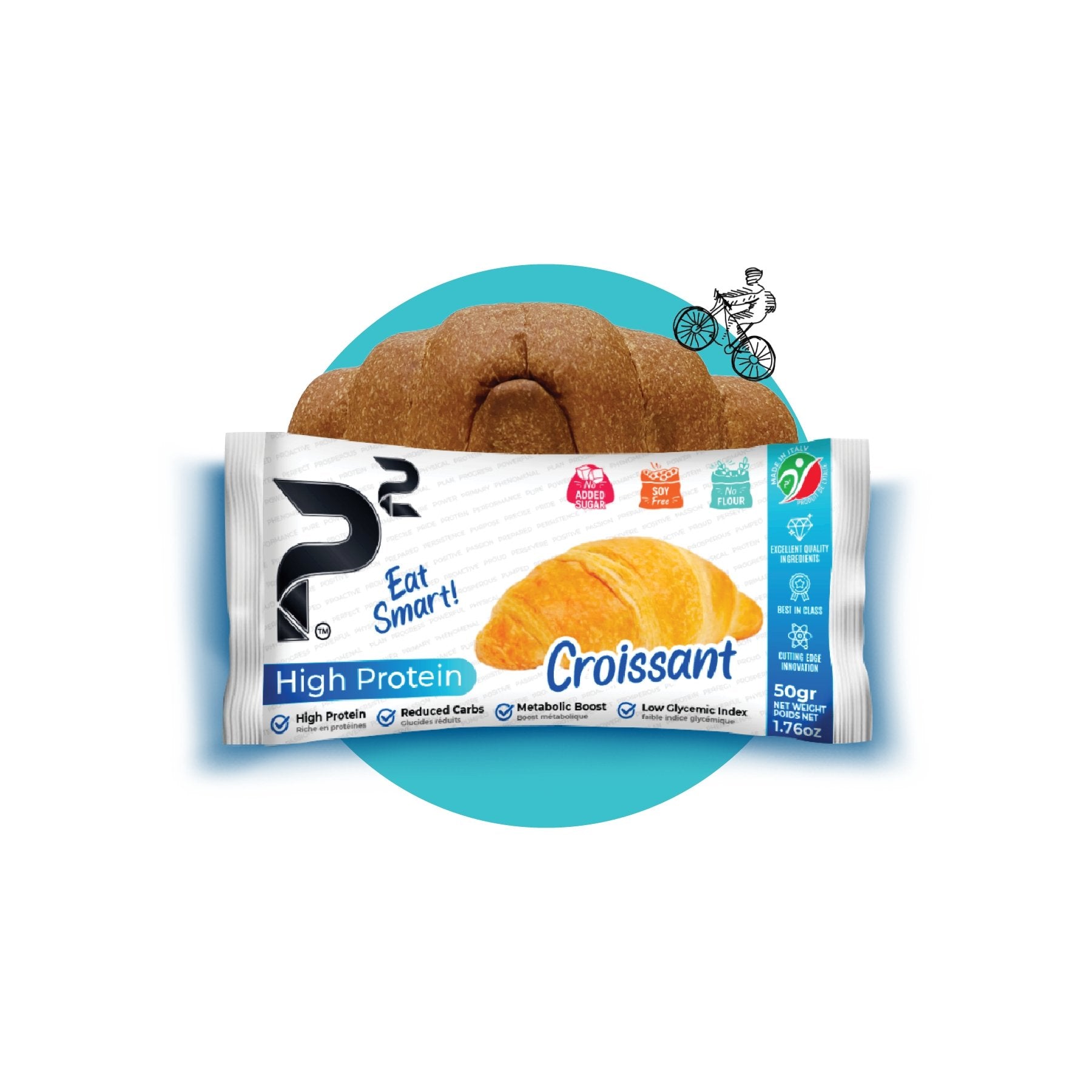 High Protein Croissant. 25g protein and 0g net carbs per 100g. No added sugar, Soy free, No flour.